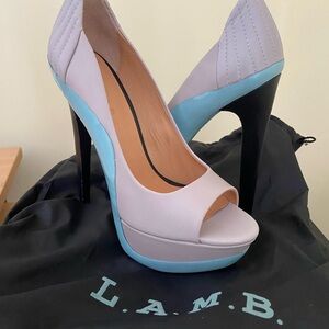 L.A.M.B. Women's Heels - Lavender and Sky Blue